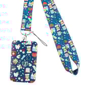 حامل بطاقة ازرق