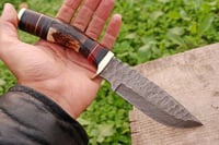 سكين قرن غزال دمشقي منقش