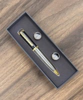 طقم هدية رجالي ديفوشي بتصميم انيق لون فضي وذهبي وا...