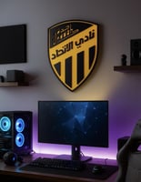 لوحة شعار الاتحاد ثلاثي الأبعاد كبير