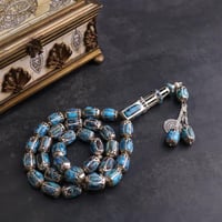 سبحة فيروز سيناوي مع فضة 925