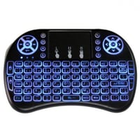 كيبورد ميني وماوس لاسلكي بإضاءة ملونة