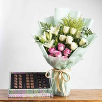 ورد مع شوكولاته