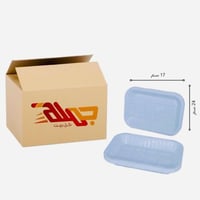 كرتون صحون تقديم مقاس 3 بلاستيك 20 * 50حبة