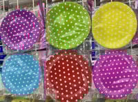 صحون حفلات ورقية منقطة المغلف (5 اطباق)