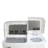 غسالة 18 كيلو حوضين تليزون – أبيض