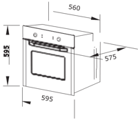 فرن بلت ان كهرباء ميديا 60 سم 72 لتر 15 وظيفة شاشة...