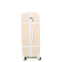 طقم شنط سفر كلاسيكي فينتيج مكون من 7 قطع لون بيج