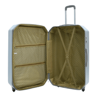 شنط سفر طقم 6 قطع بتصميم هندسي لون فضي