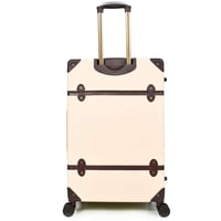 شنط سفر فايبر كلاسيكية – طقم 4 قطع لون بيج و بني غ...