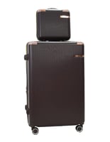 طقم حقائب سفر مخطط بجوانب 4 قطع سحب كبيرة + قطعة ي...