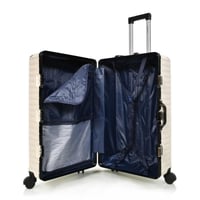 طقم شنط سفر 3 قطع ABS مع إطار ألومنيوم لون بيج