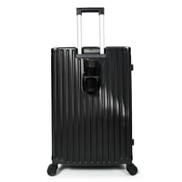 طقم شنط سفر 3 قطع ABS مع إطار ألومنيوم لون أسود