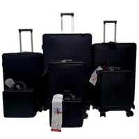 حقائب سفر فايبر طقم مكون من 7 قطع لون أسود