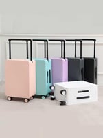 شنطة كابينة الطائرة لون موف سادة 20 إنش بتصميم راق...