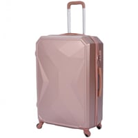 طقم حقائب سفر فايبر 4 قطع لون روز جولد