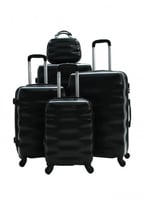 طقم شنط للسفر مكون من 5 قطع لون أسود