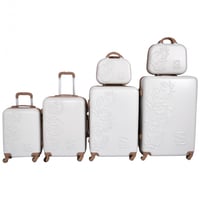 طقم شنط فايبر 6 قطع بعدة الوان