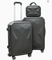 طقم شنط للسفر مكون من 5 قطع لون رمادي غامق