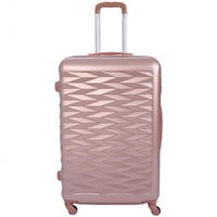 حقائب سفر فايبر 4 قطع لون روز جولد بشكل مميز