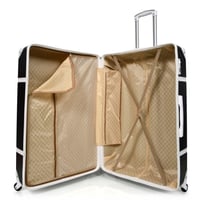 طقم شنط سفر كلاسيكي فينتيج مكون من 7 قطع لون أسود