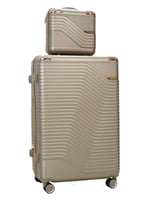 طقم حقائب سفر مخطط بجوانب 4 قطع سحب كبيرة + 2 قطع...