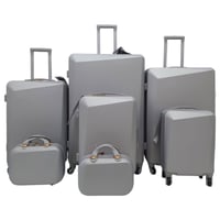 حقائب سفر طقم مكون من فايبر 7 قطع بزاوية محدبة لون...