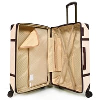 شنط سفر فايبر كلاسيكية – طقم 4 قطع لون بيج و بني غ...