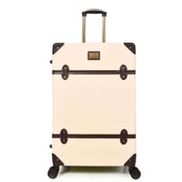 شنط سفر فايبر كلاسيكية – طقم 7 قطع لون بيج و بني غ...