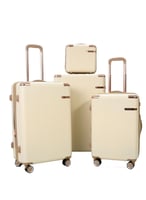 شنط و حقائب سفر بجوانب صلبة من مورانو ، 4 قطع بيج...