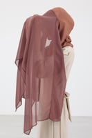 طرحة شيفون مع قبعة كاملة مشبوكة