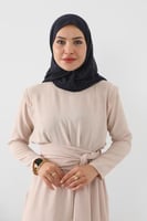 حجاب مع مطاط و فتحة عند الاذن - كحلي