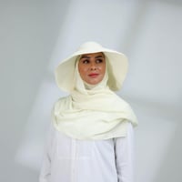 طقم نصف قبعة مع طرحة صيفية