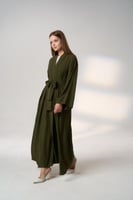 عباية زيتي بدون طرحة