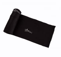 قطن دبل سترتش بكريستال سوارفسكي-أسود