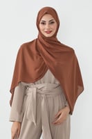 حجاب شيفون بمغناطيس وقبعة بالوسط