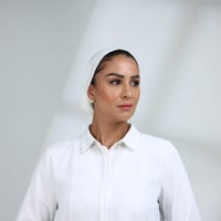 توربان لف خفيف مع ذيل طويل - اوف وايت