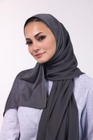 طرحة شيفون مبطنه للعباية-رمادي