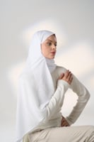 حجاب ميني غير سترتش ابيض