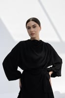 طقم بدلة حجاب - أسود