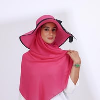 طقم قبعة كاملة مع طرحة صيفية