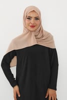 حجاب شيفون بمغناطيس وقبعة جانبي