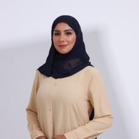 طرحة ميني شيفون ربع مبطن من الأمام