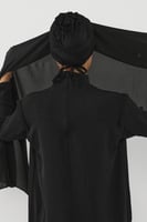 حجاب شيفون بمغناطيس وقبعة وسط