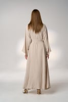 عباية بيج فاتح بدون طرحة