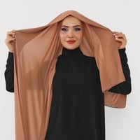 حجاب شيفون بمغناطيس وقبعة جانبي