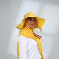 طقم قبعة كاملة مع طرحة صيفية