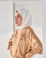 طرحة ثابتة ربط غير سترتش - اوف وايت