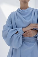 طقم بدلة حجاب - سماوي