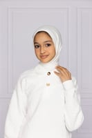 طرحة بناتي طقطق- أوف وايت